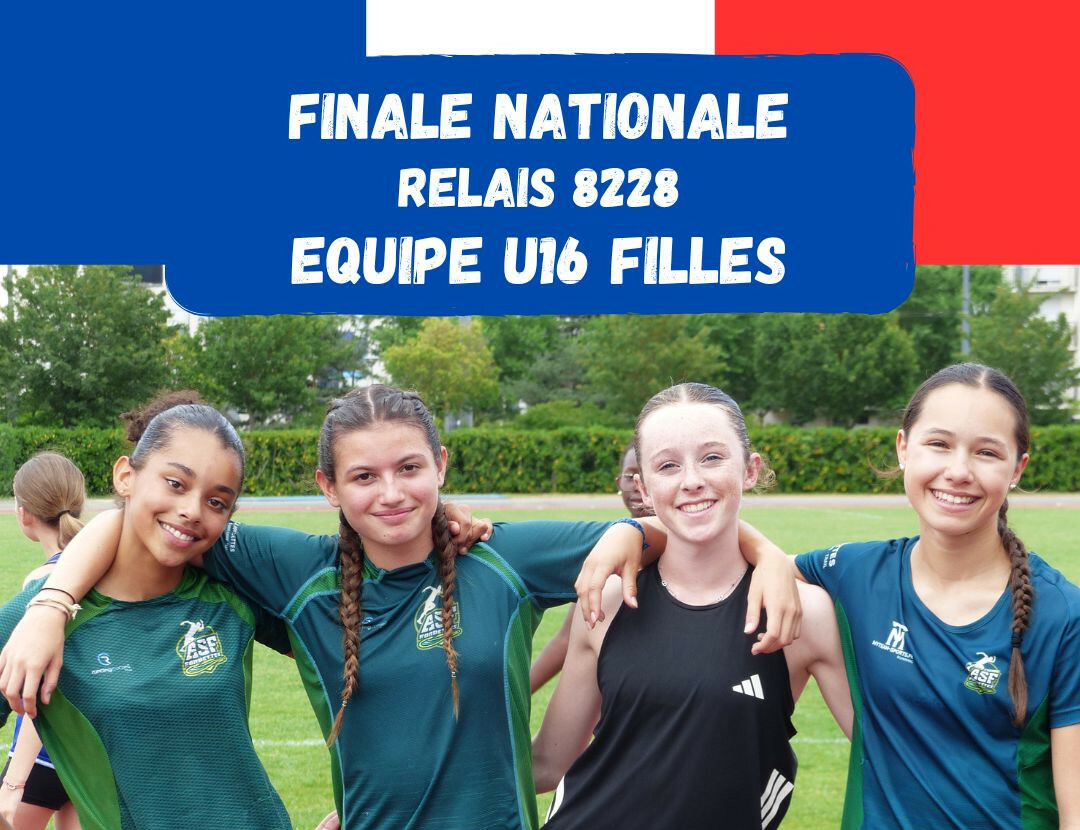 Notre équipe U16 féminine qualifiée pour la finale nationale du relais 800-200-200-800m !