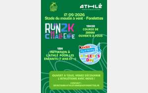 Kinder Athletics Day &amp; Run2K Challenge