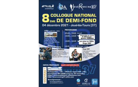 4  décembre, Colloque Demi-Fond à Joué les Tours 