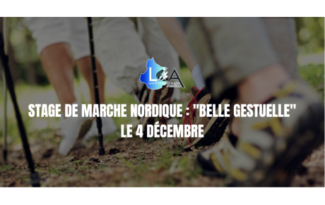 4 décembre , Stage Marche Nordique Belle Gestuelle 