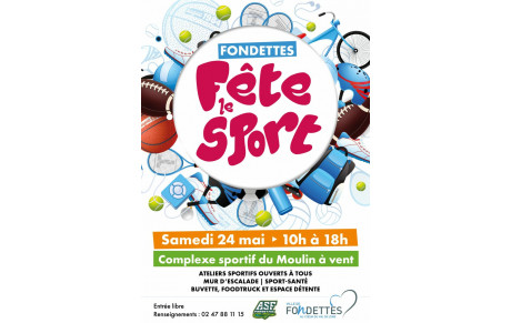 24 mai, tous à la fête du sports à Fondettes 